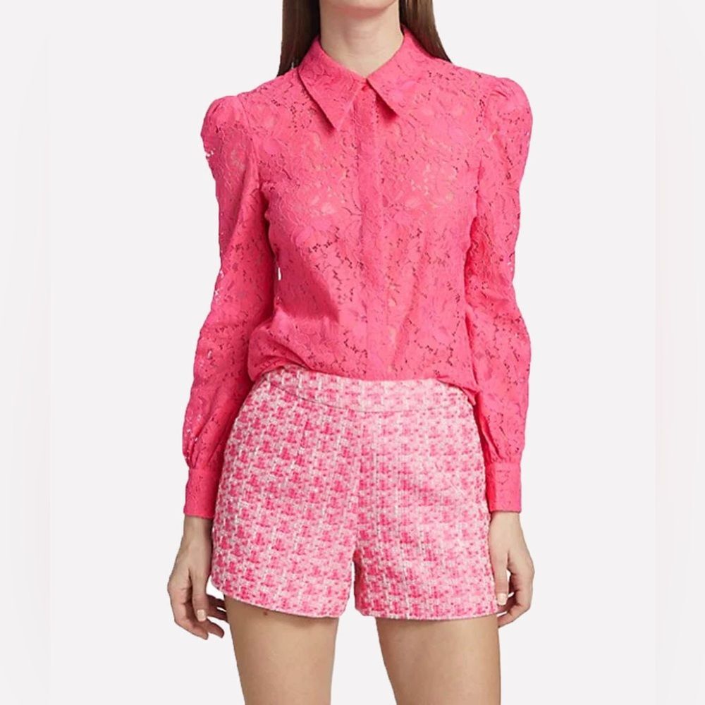 L’Agence Jenica Lace Blouse, Pink, NWT, Size XS - Picture 2 of 14